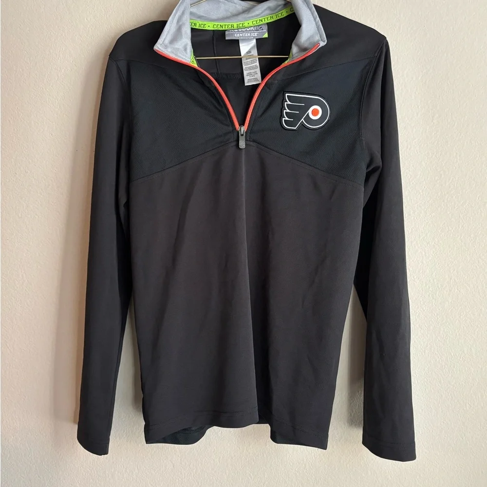 Reebok NHL Center Ice Philadelphia Flyers 1/4 Zip Pullover – (Youth Large)